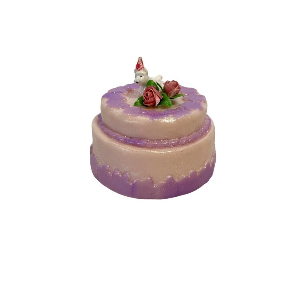 American Girl Miniature Birthday cake Retired 2003 RARE Lavender